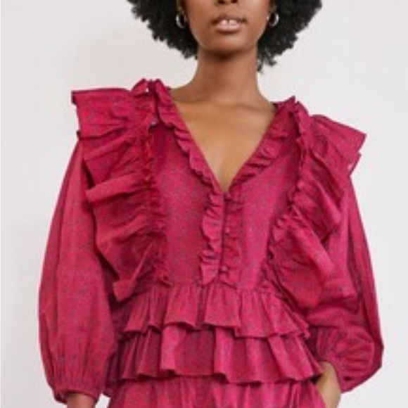 Something Navy Audrey Floral Blouse - Picture 6 of 6